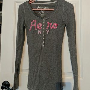 Aero NY pink and grey long sleeve